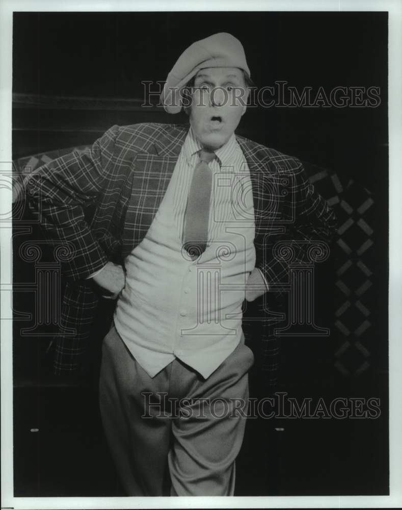 1987 Press Photo Actor Alan Sues In &quot;Singin&#39; In the Rain&quot; Musical - hca53062- Historic Images