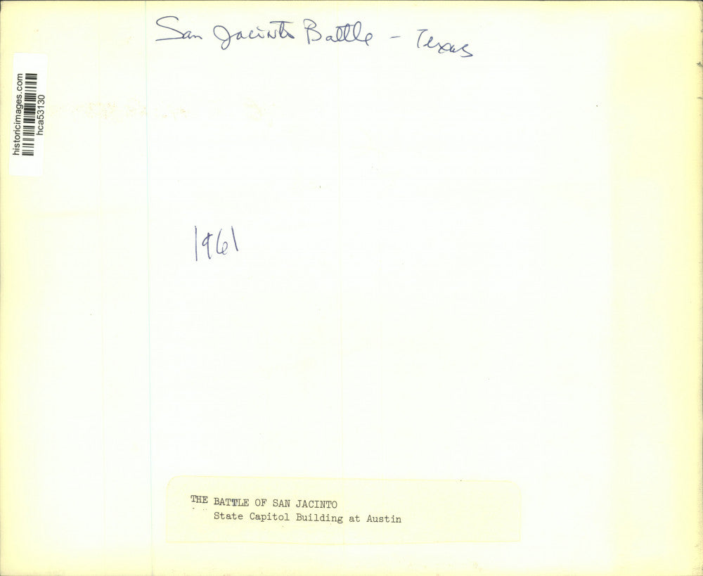 1961 Press Photo Depiction of Battle of San Jacinto at Capitol in Austin, Texas