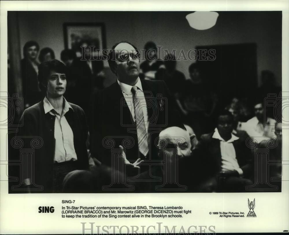 1989 Press Photo Lorraine Bracco &amp; George DiCenzo in the Motion Picture &quot;Sing&quot;- Historic Images