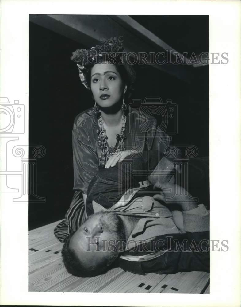 1993 Press Photo Stages Theater Actors In &quot;Frida and Diego&quot; Play, Houston- Historic Images