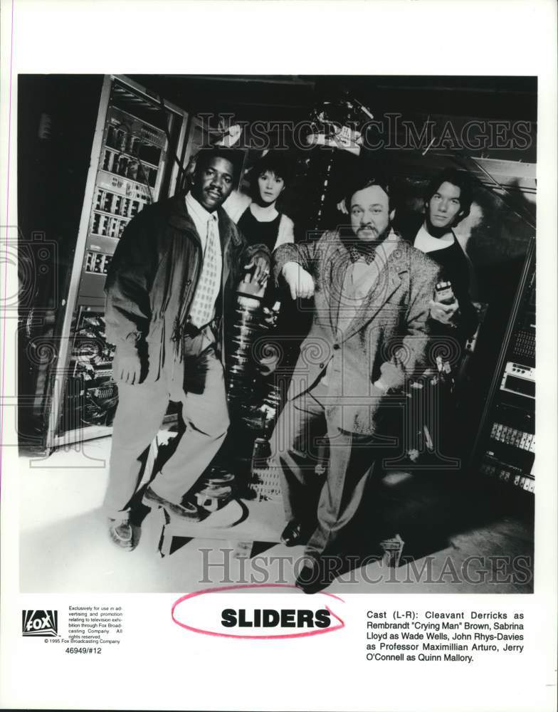 1995 Press Photo Cast of &quot;Sliders&quot; Television show - hca53580- Historic Images