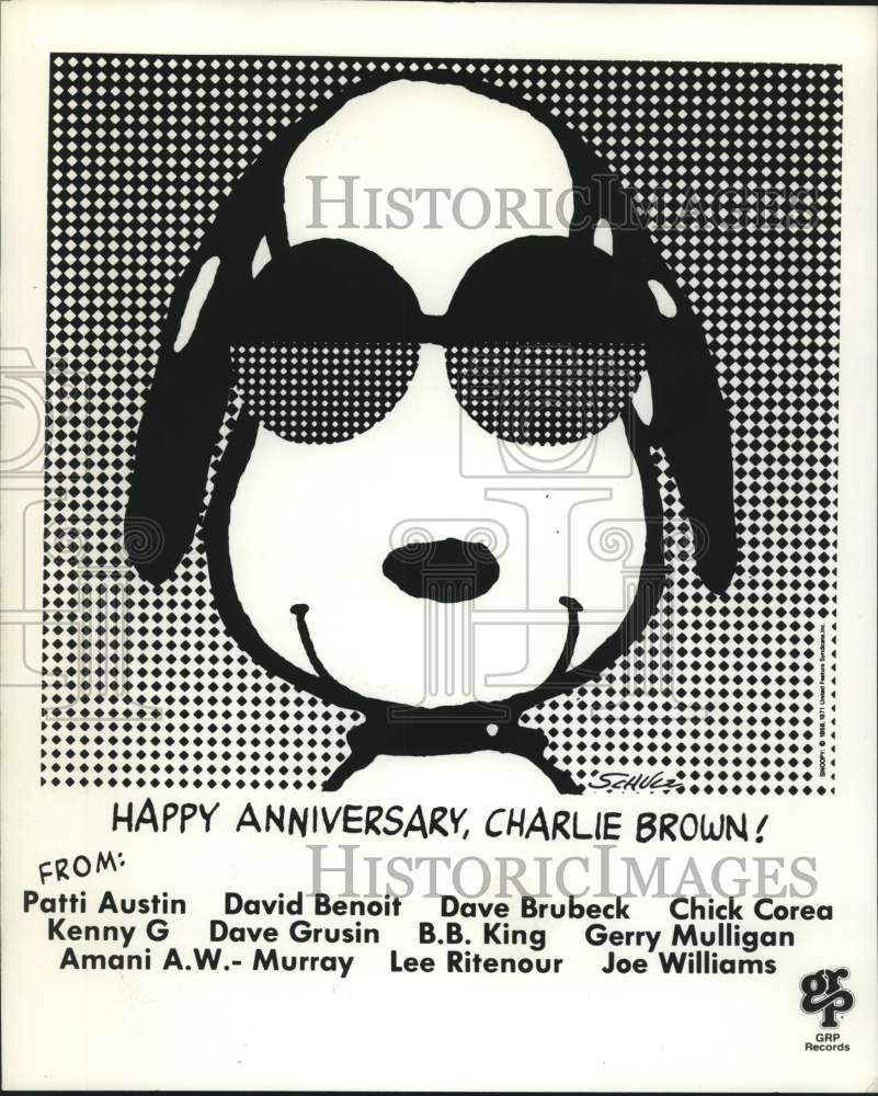 1989 Press Photo Big names are featured on &quot;Happy Anniversary, Charlie Brown&quot;- Historic Images