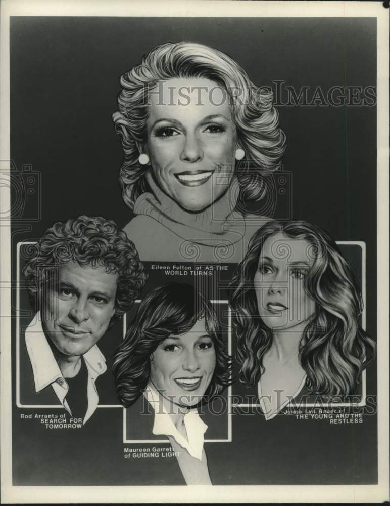 1980 Press Photo Stars Composites of CBS Daytime Soap Operas - hca53673- Historic Images