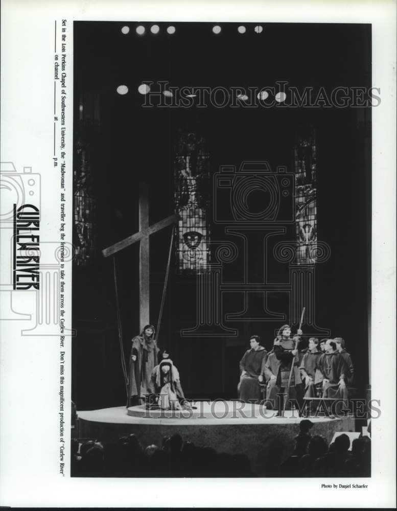 1985 Press Photo Southwestern University Students In &quot;Curlew River&quot; Opera- Historic Images