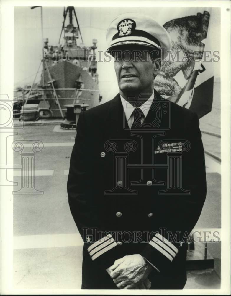 1985 Press Photo James Garner as "Norman Grant" on "Space" TV mini-series- Historic Images