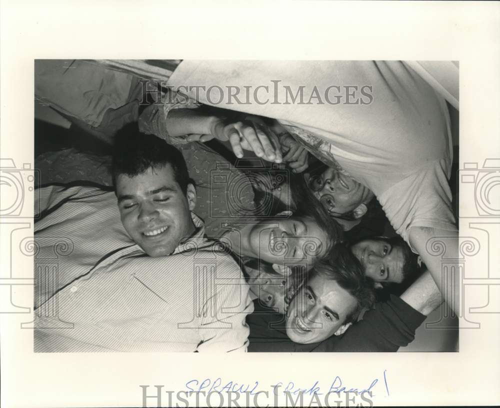 1989 Press Photo Members of the Rock Music Group &quot;Sprawl&quot; - hca53876- Historic Images