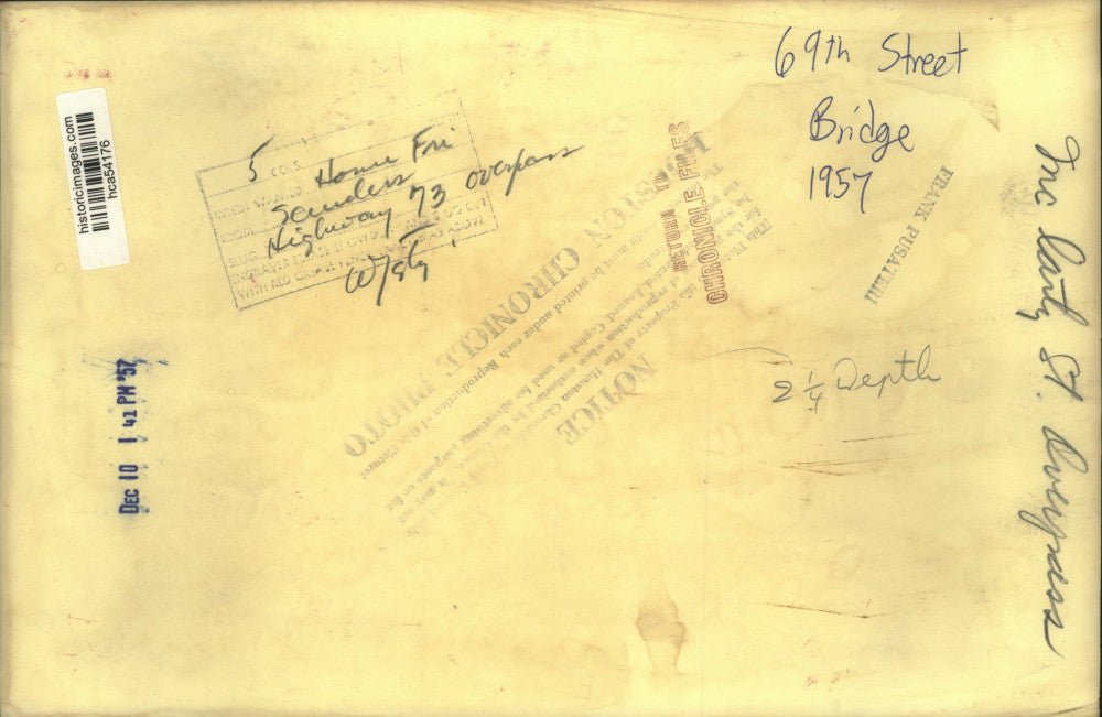 1957 Press Photo 69th Street Bridge On McCarthy Street Overpass - hca54176