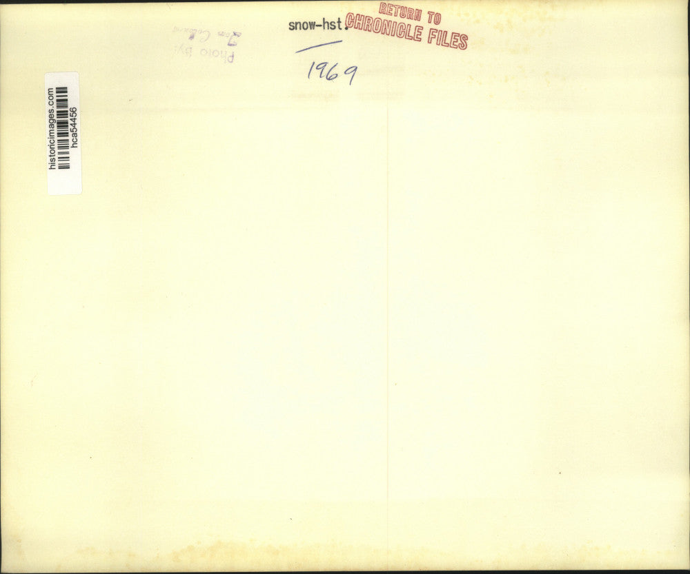 1969 Press Photo Snow statue of a woman in Houston, Texas - hca54456