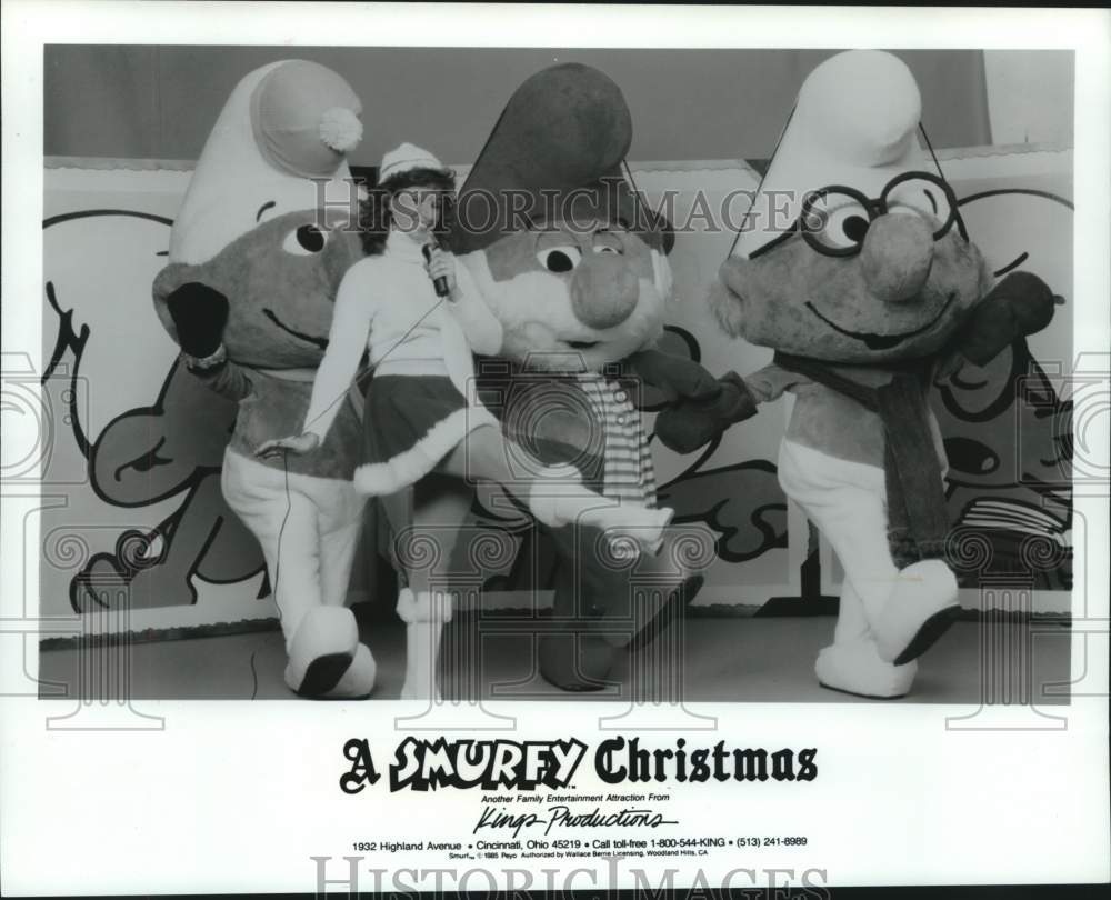 1988 Press Photo A Smurfy Christmas, family entertainment attraction - hca54480- Historic Images