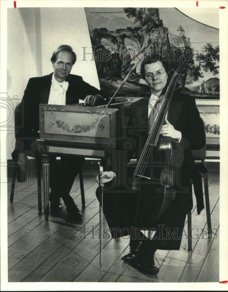 1986 Press Photo Smithsonian Chamber Players Kenneth Slowik and James Weaver- Historic Images