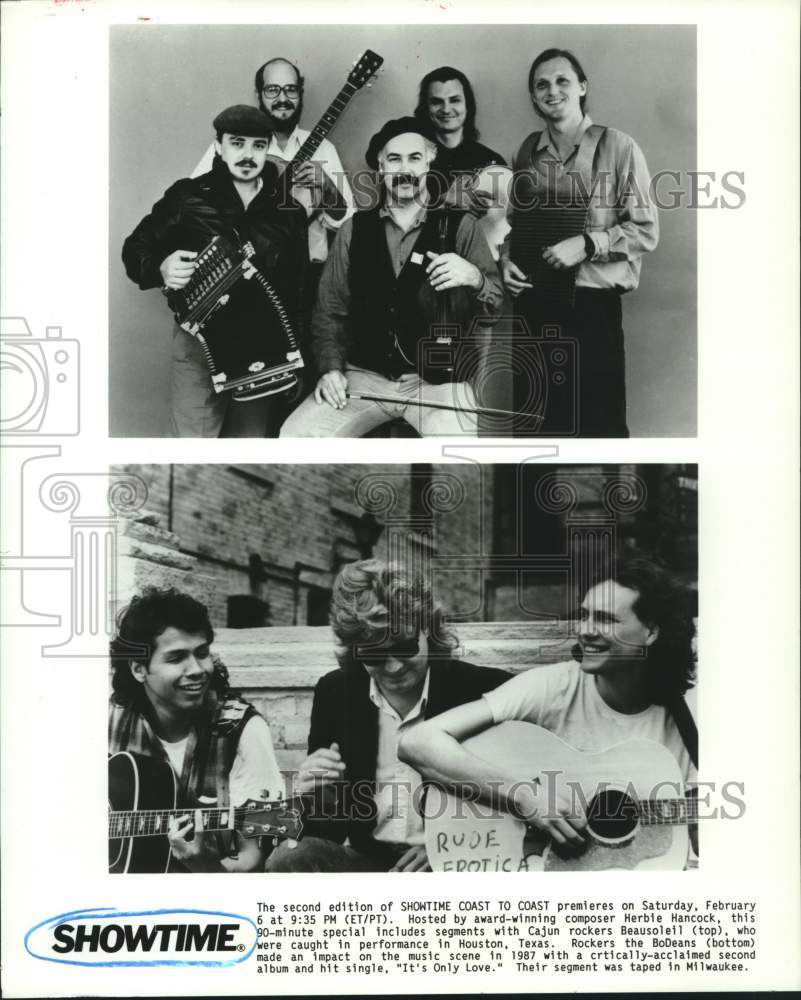 1988 Press Photo Musicians In Showtime Cable TV Coast to Coast TV Special- Historic Images