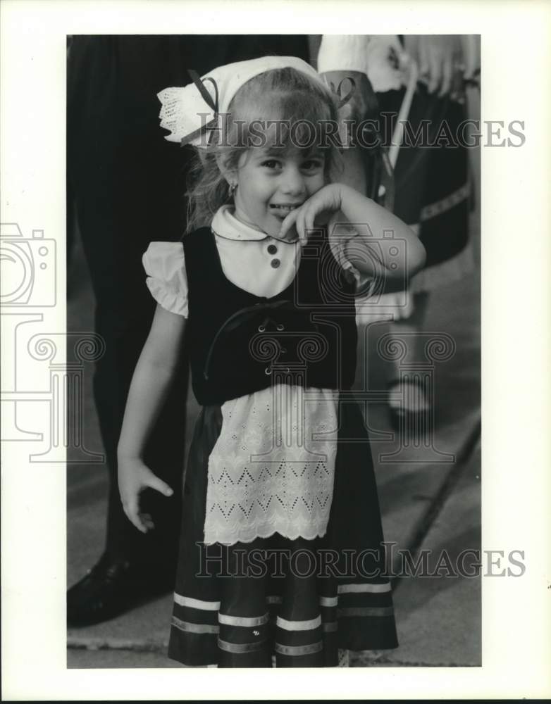 1987 Press Photo Vera Valastro attended Galveston tarantella dance festivities- Historic Images