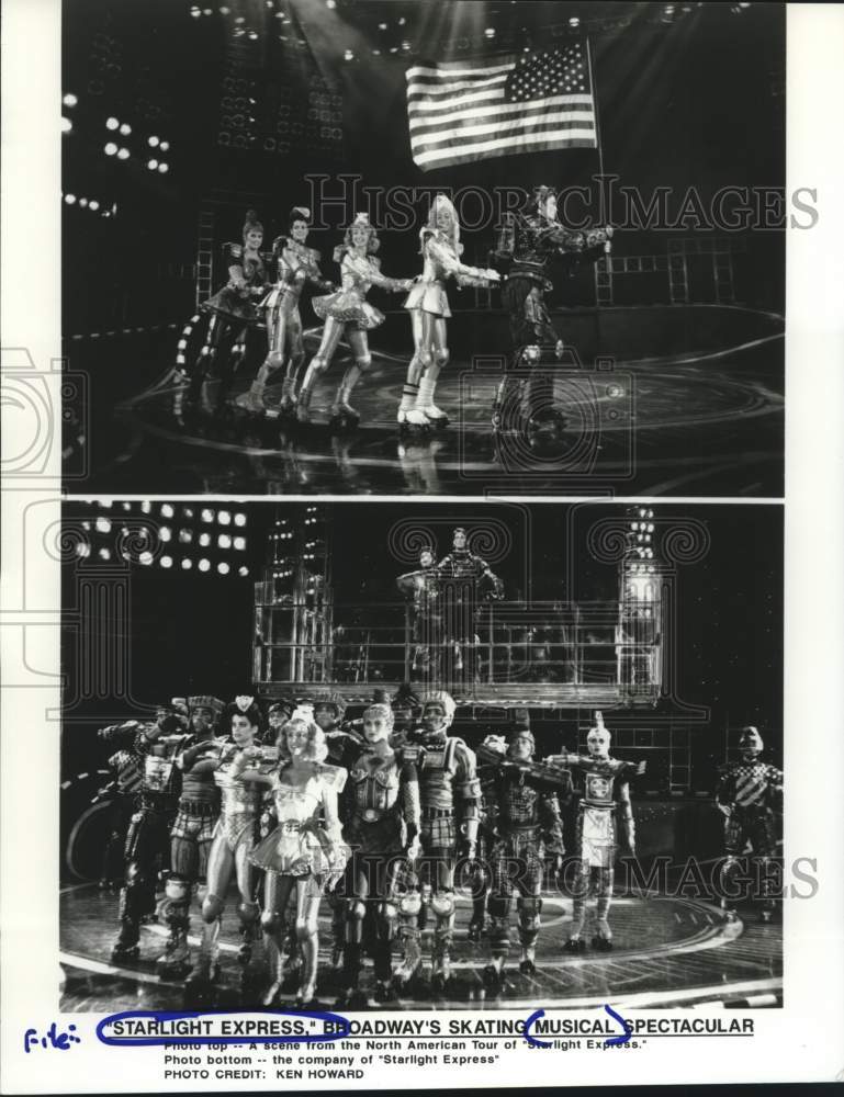 1990 Press Photo Scenes from &quot;Starlight Express&quot; skating musical - hca54825- Historic Images