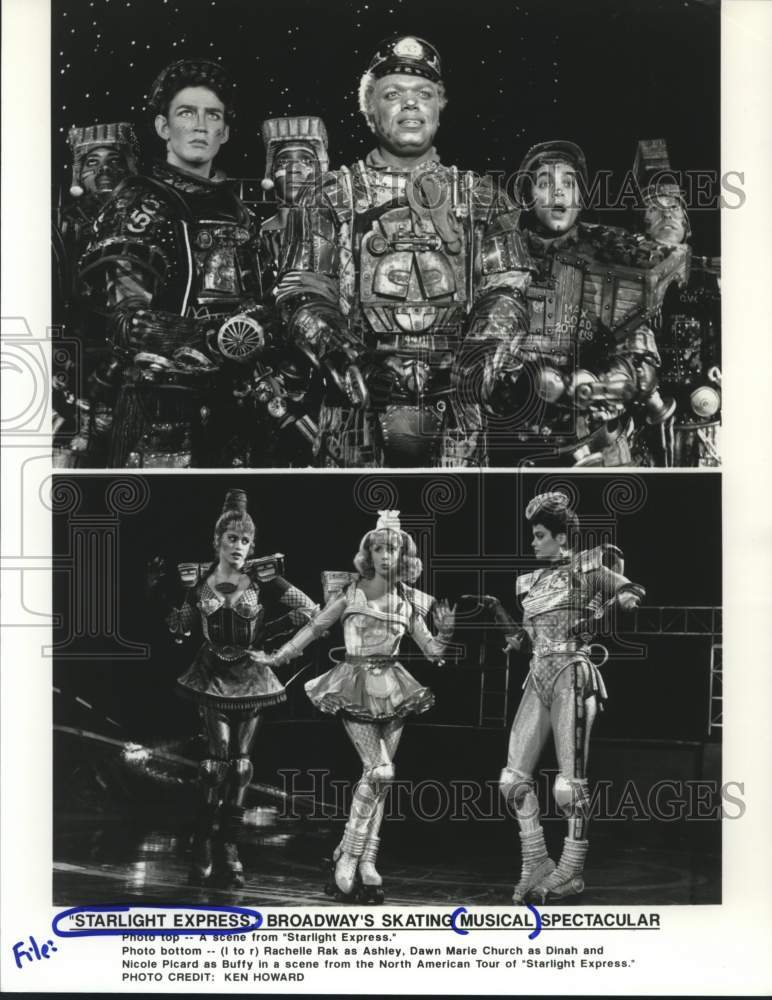 1990 Press Photo Scenes from "Starlight Express" skating musical - hca54826- Historic Images