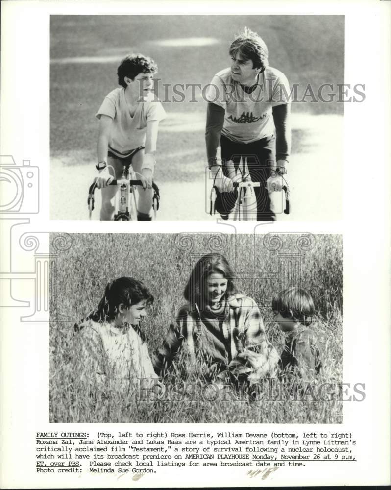 1984 Press Photo Cast of &quot;Testament&quot;, a survival story on American Playhouse- Historic Images