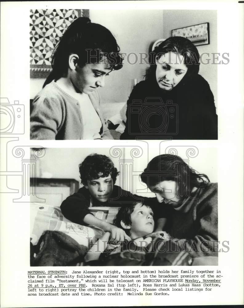 1984 Press Photo Cast of nuclear survival drama "Testament" on PBS - hca54845- Historic Images