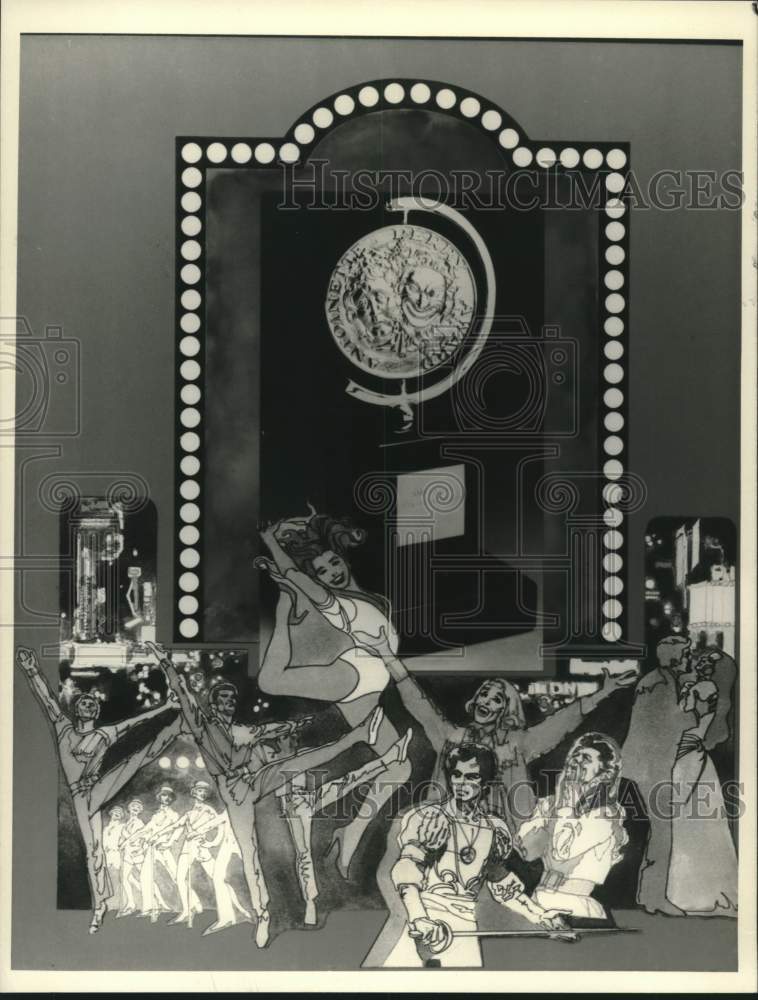 1982 Press Photo Antoinette Perry Tony Award advertising illustration- Historic Images