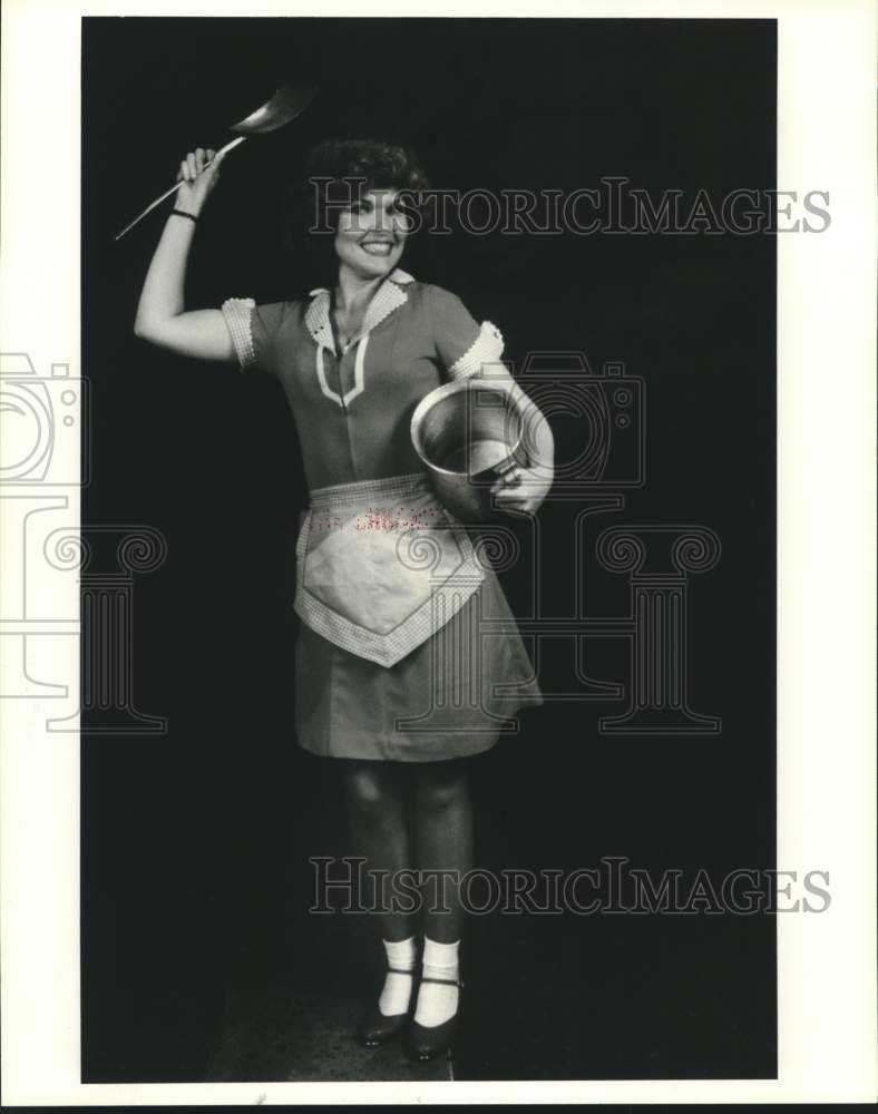 1984 Press Photo Debra Monk in Pump Boys &amp; Dinettes, Tower Theater Houston Texas- Historic Images