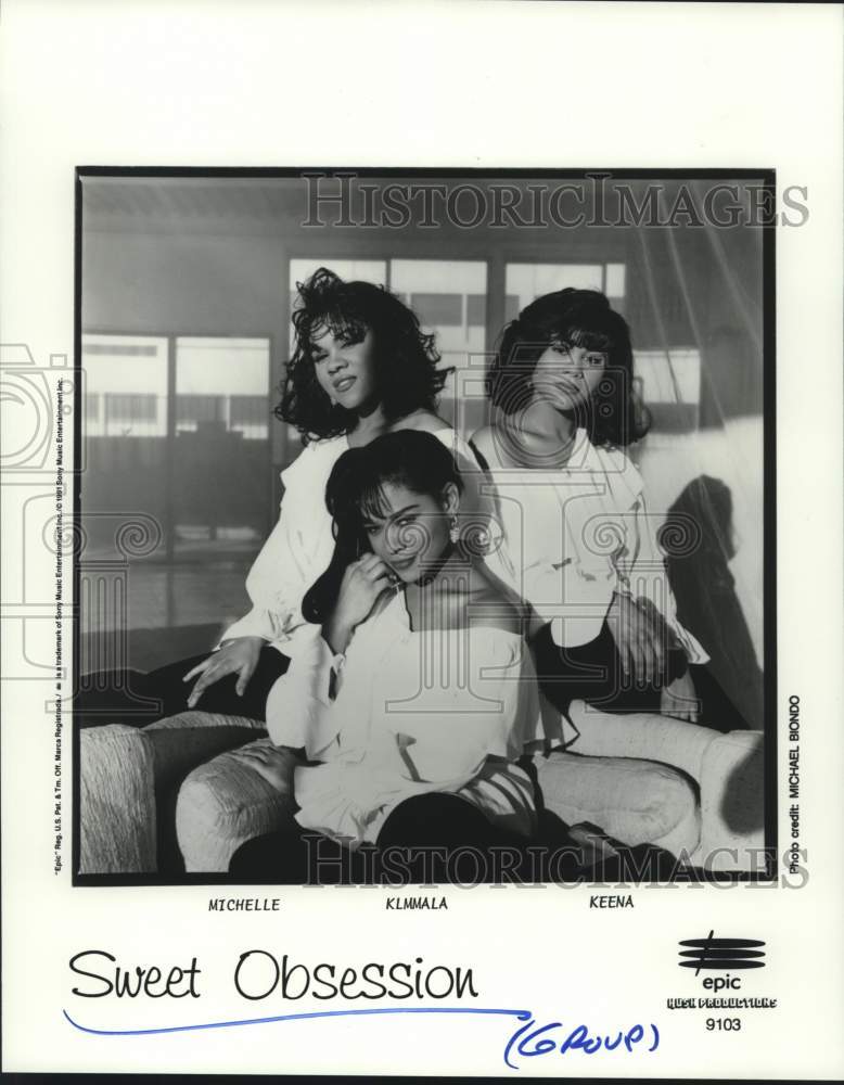 1991 Press Photo Members of the Music Group &quot;Sweet Obsession&quot; - hca55258- Historic Images