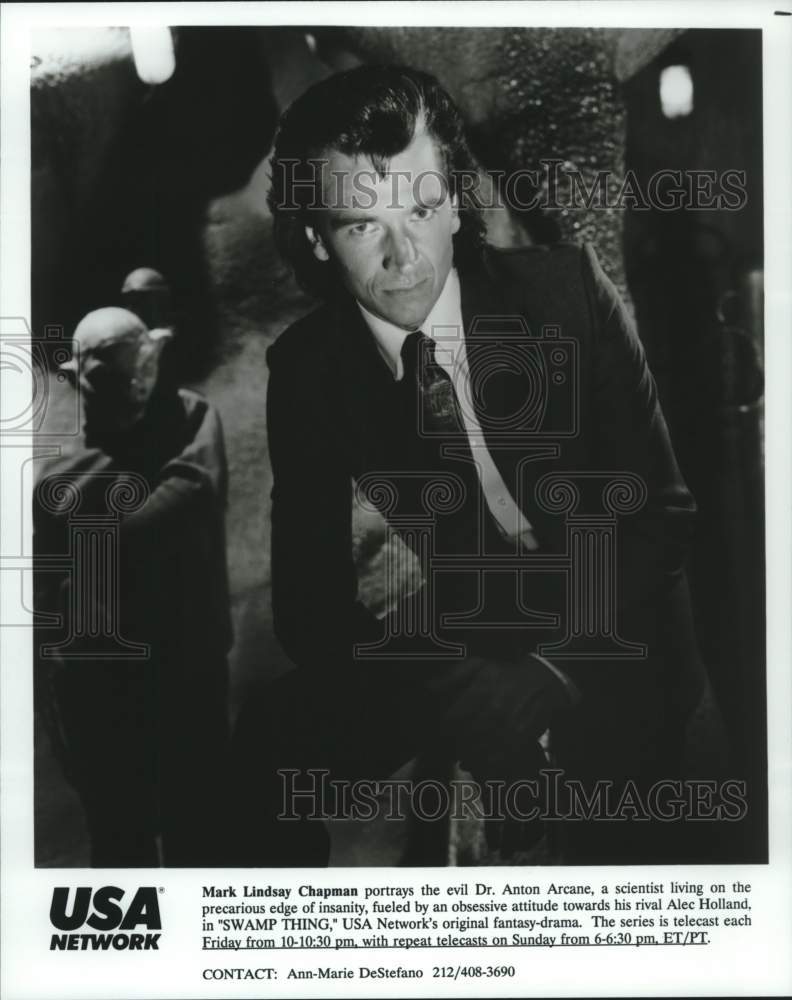 1995 Press Photo Mark Lindsay Chapman portrays Dr. Anton Arcane in &quot;Swamp Thing&quot;- Historic Images