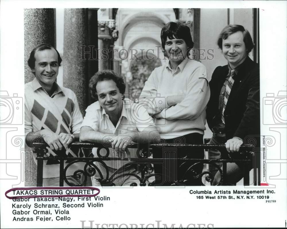 1987 Press Photo Takacs String Quartet members - hca55375- Historic Images