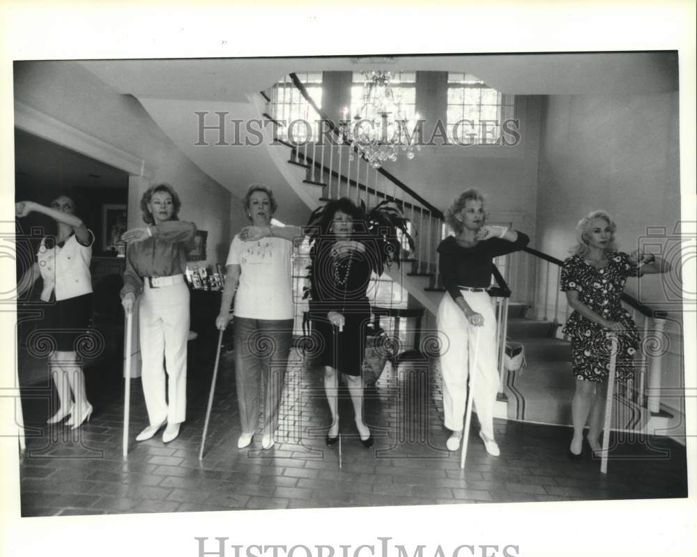 1988 Press Photo Tonettes, singing, dancing, at fundraising event - hca55895- Historic Images