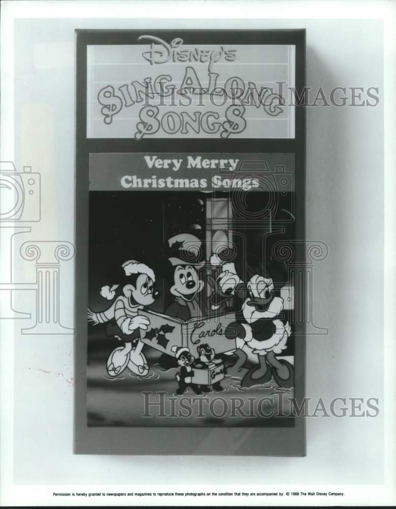 1988 Press Photo Disney's Very Merry Christmas Songs on videocassette tape- Historic Images