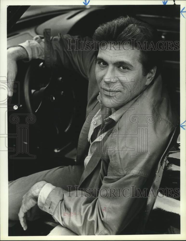 1986 Press Photo Actor Nick Mancuso As Stingray In TV Show &quot;Stingray&quot;- Historic Images