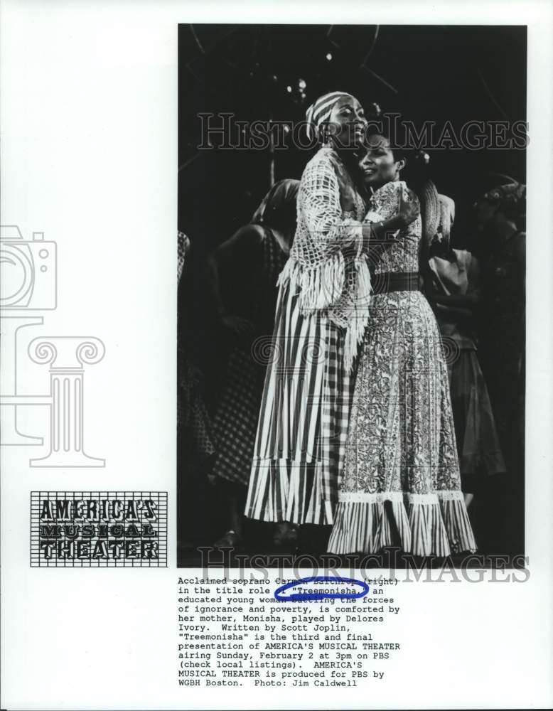 1986 Press Photo Carmen Balthrop and Delores Ivory in &quot;Treemonisha&quot; musical- Historic Images