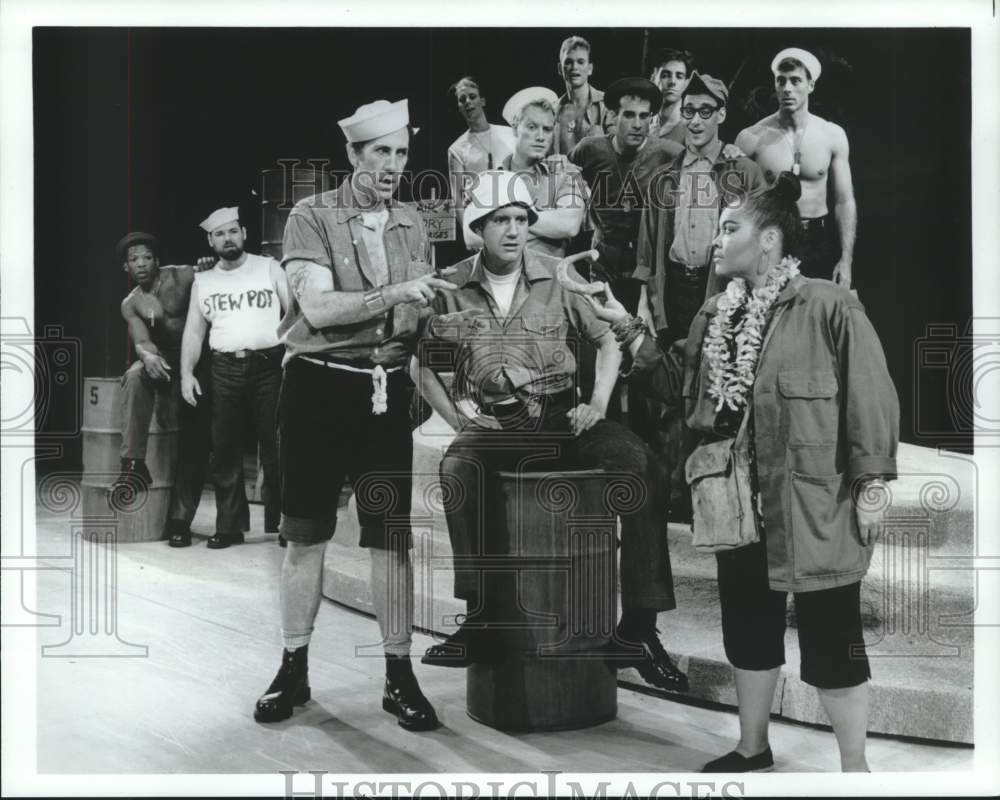 1987 Press Photo National Touring Company Actors In &quot;South Pacific&quot; Musical- Historic Images