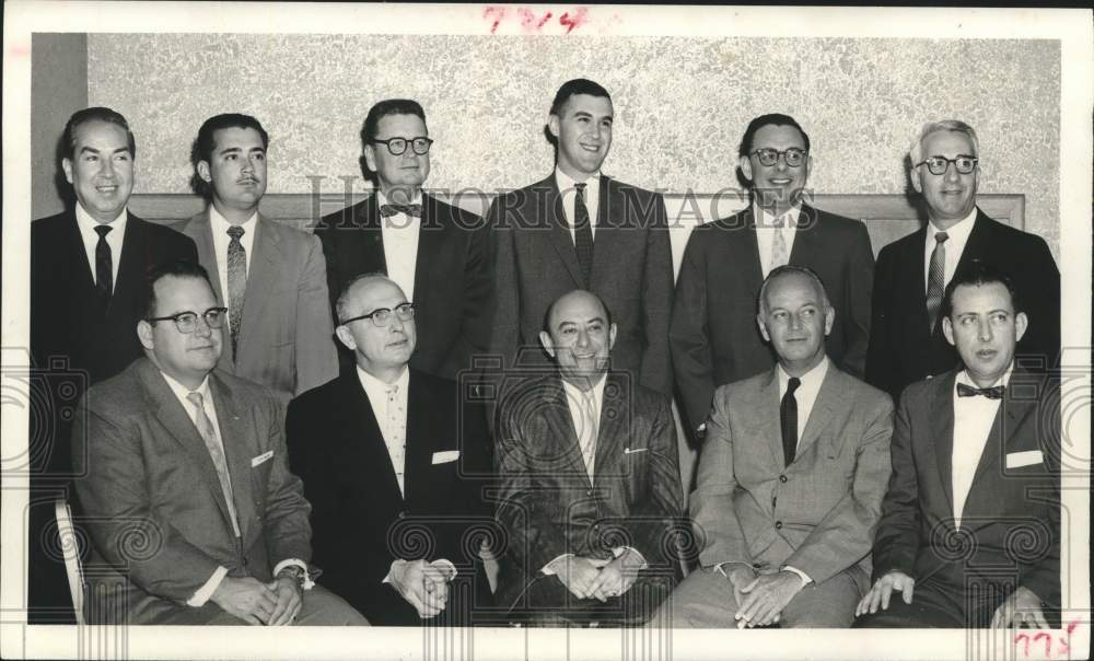 1958 Press Photo Store Owners Planning Shopping Center Grand Opening, Houston