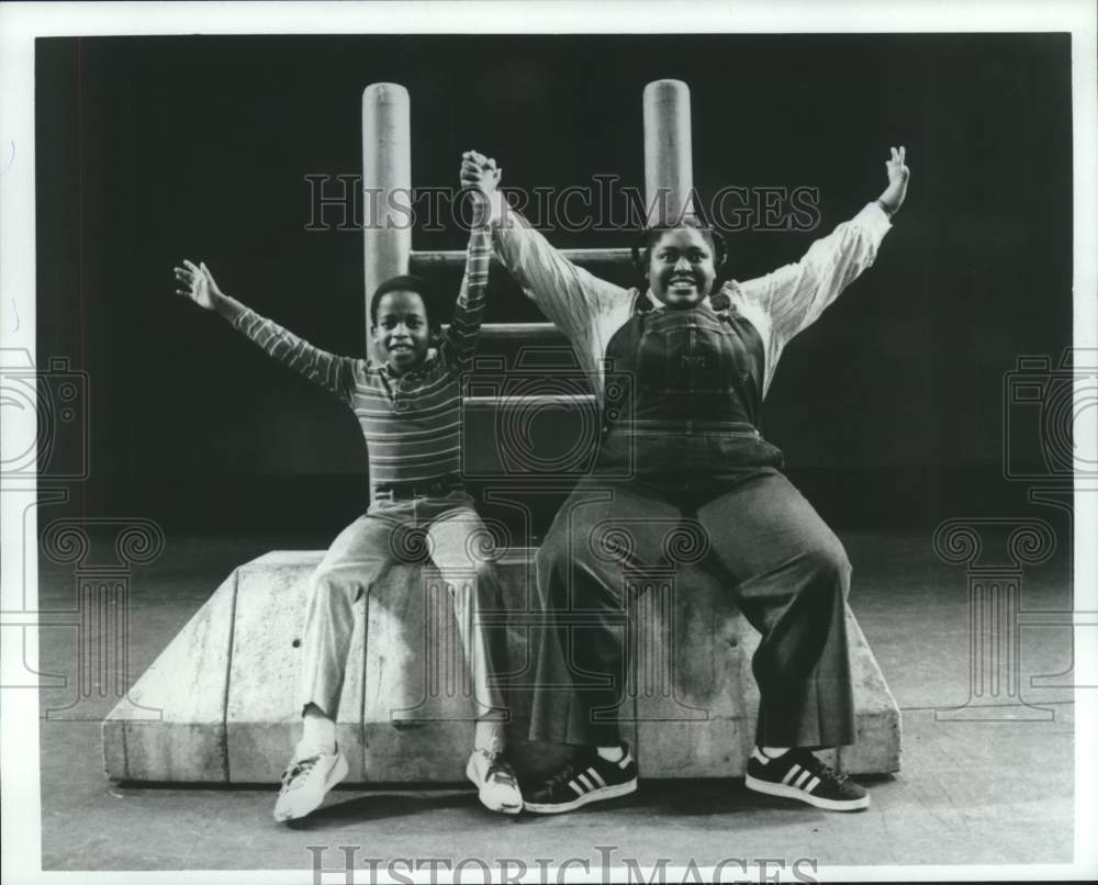 1986 Press Photo Dule Hill &amp; Martine Allard in a scene from &quot;The Tap Dance Kid&quot;- Historic Images