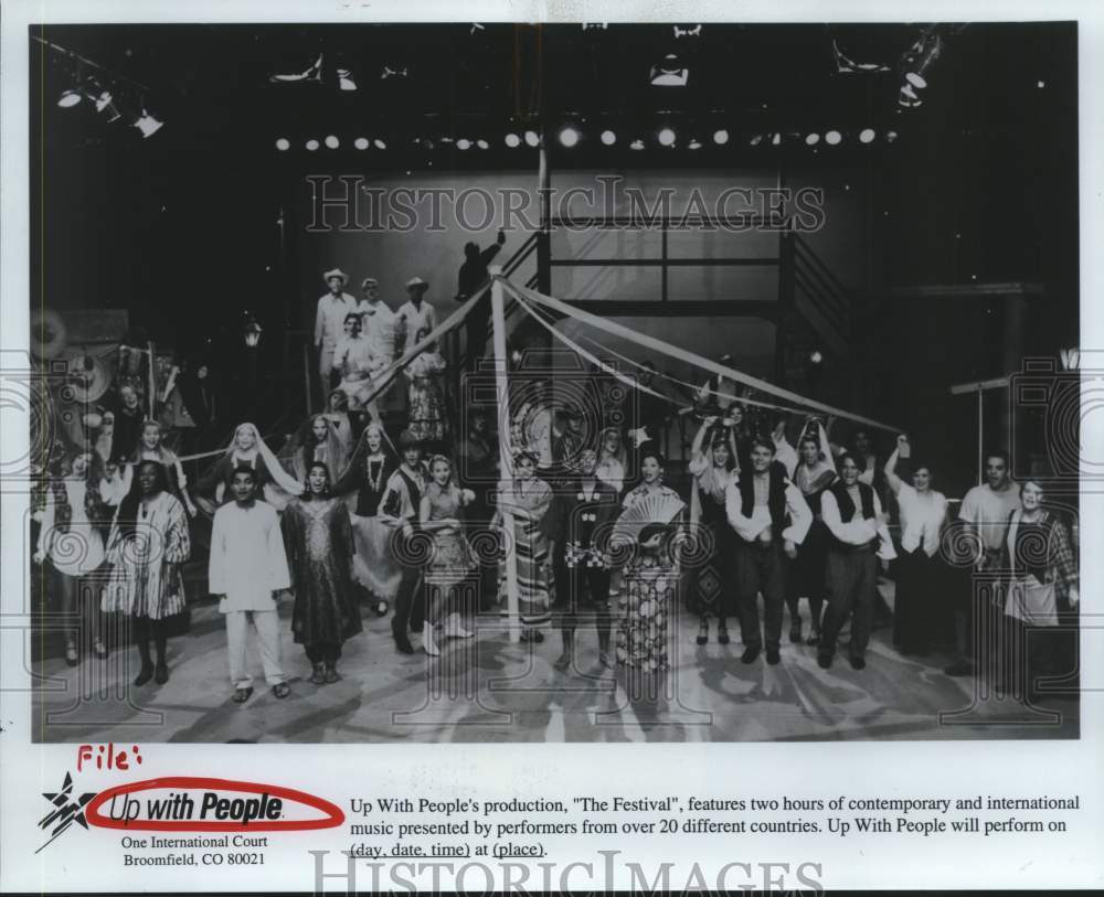 1995 Press Photo Up With People Performers In &quot;The Festival&quot; Production- Historic Images