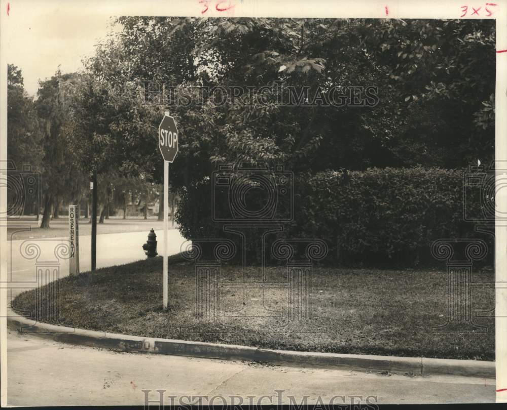 1957 Press Photo Stop Sign, Traffic Houston, Texas - hca57439- Historic Images