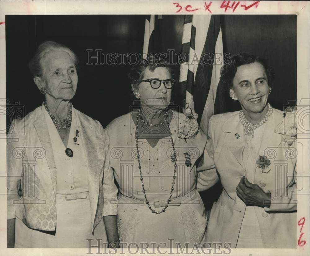 1960 Press Photo Three women officers, Veterans of Spanish-American War, Houston- Historic Images