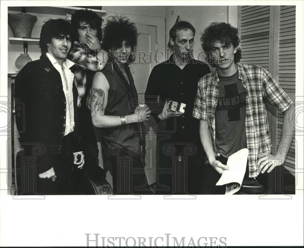 1985 Press Photo Members of &quot;True West&quot; pop group - hca57523- Historic Images