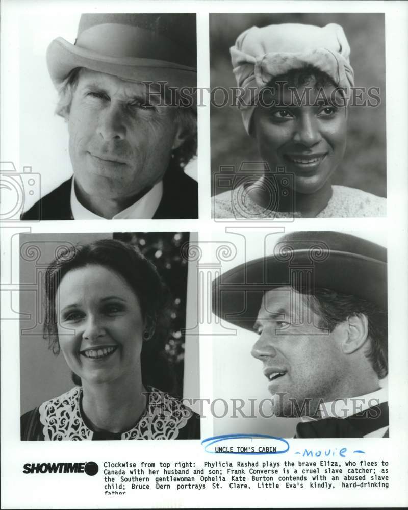 1987 Press Photo Characters in &quot;Uncle Tom&#39;s Cabin&quot; television movie - hca57551- Historic Images