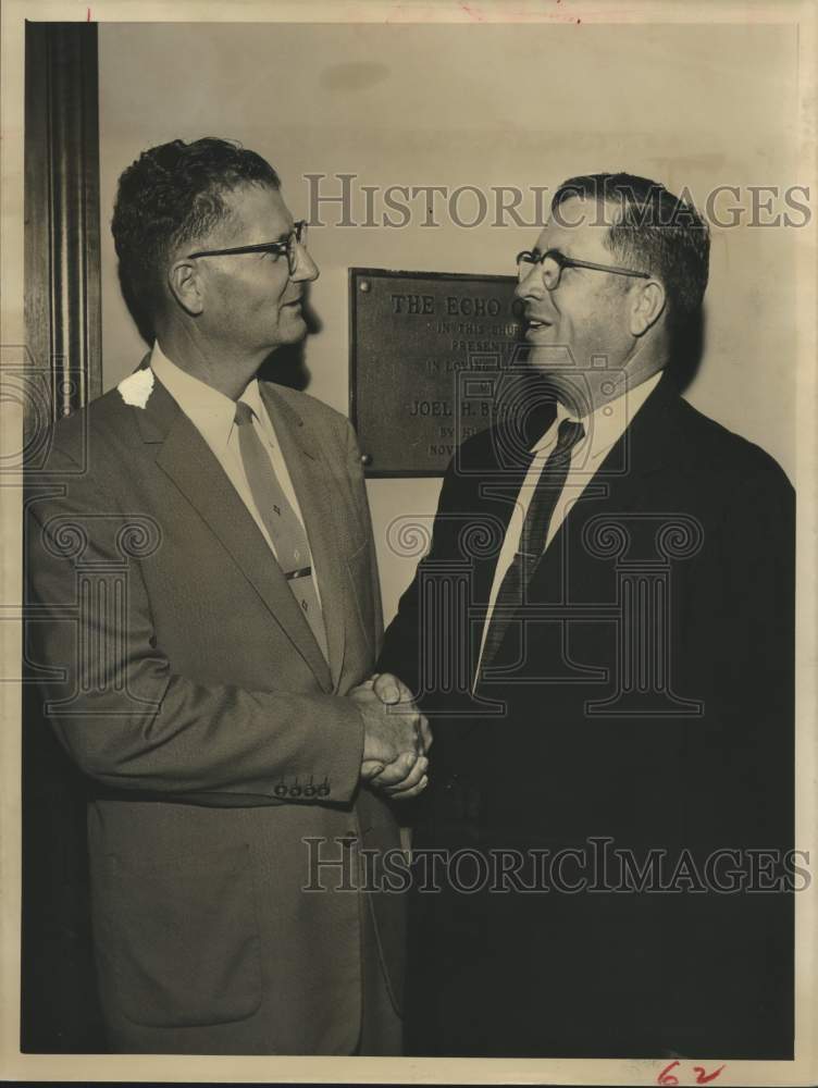 1957 Press Photo Pastors Welcomed, Union Baptist Association Meeting, Houston- Historic Images