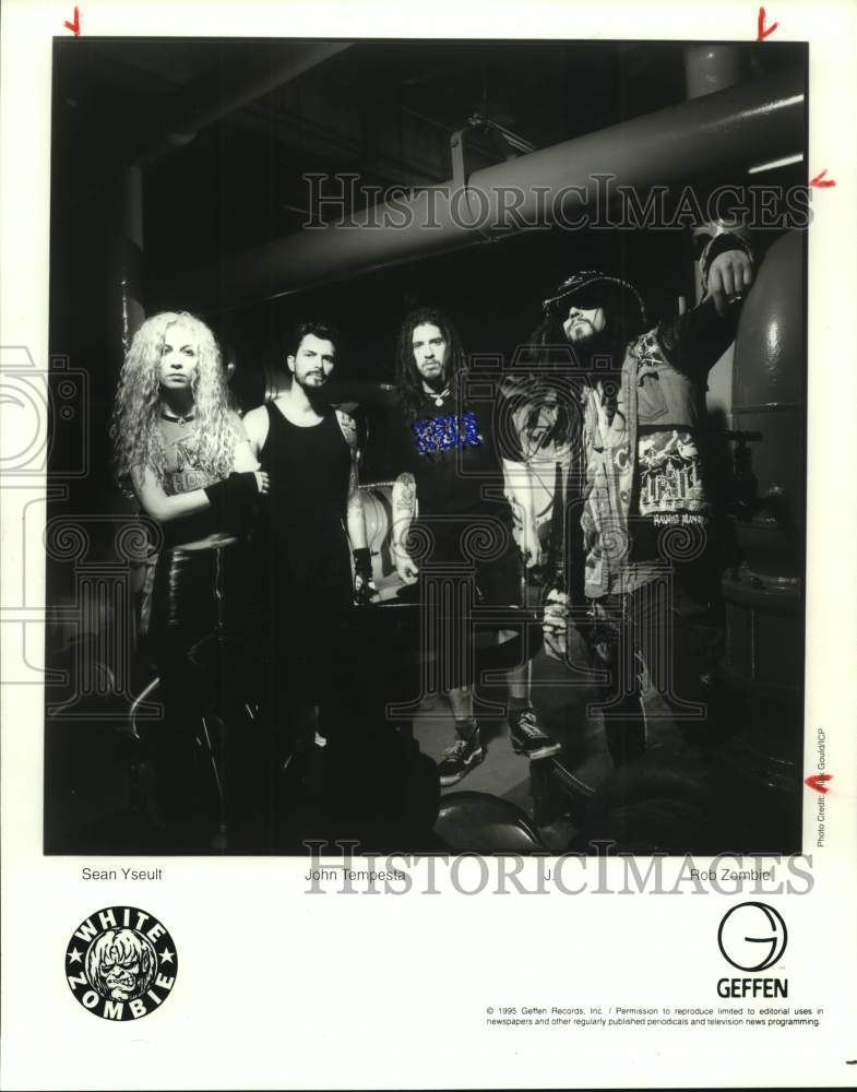 1996 Press Photo White Zombie punk, metal, hip-hop music group members- Historic Images