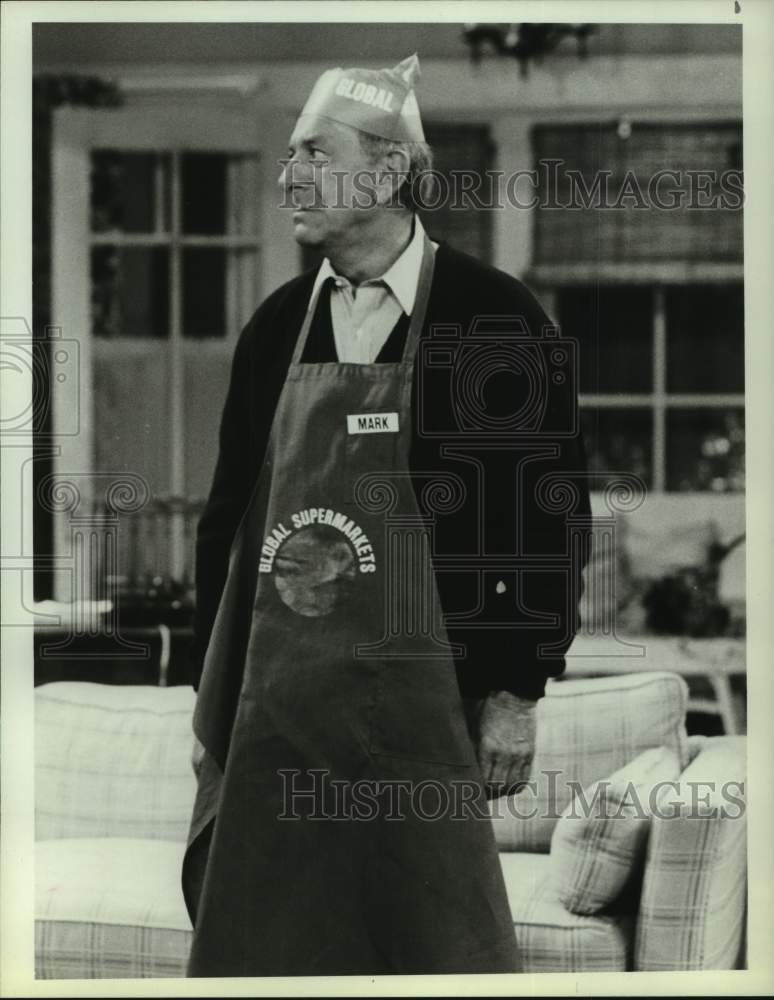 1986 Press Photo Actor Jack Klugman in scene from TV show &quot;You Again?&quot;- Historic Images