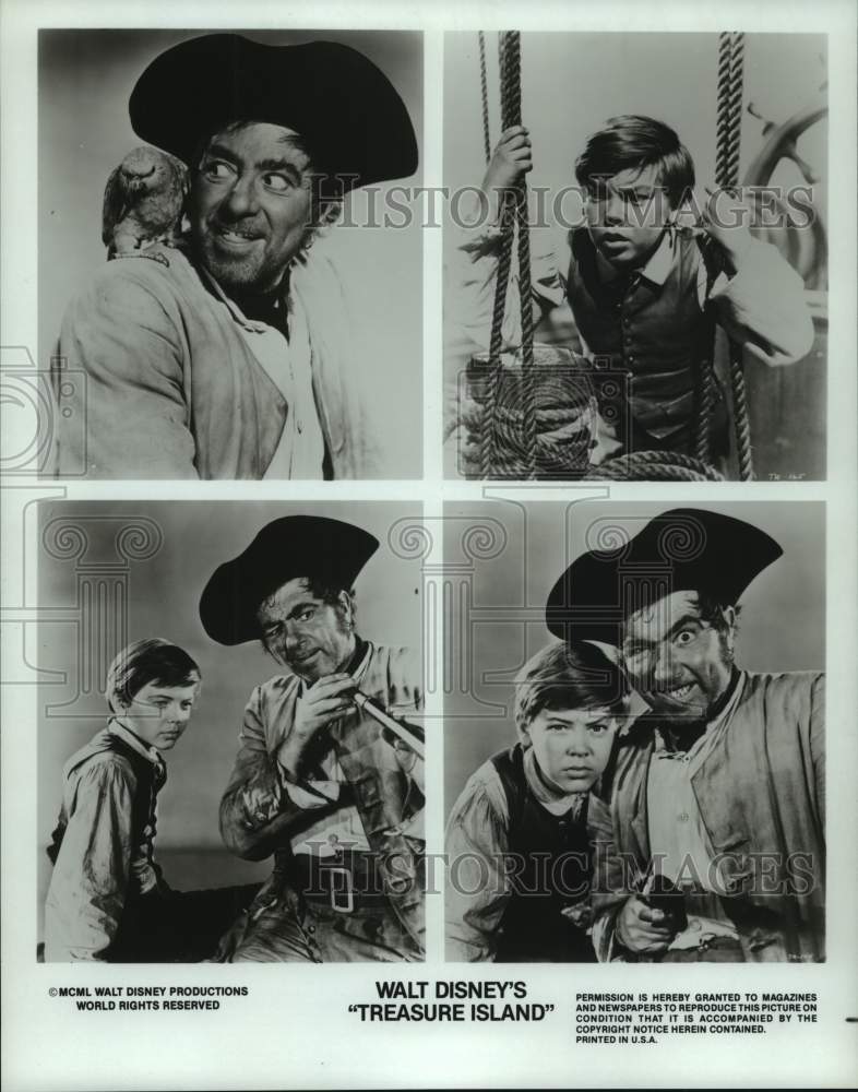 1986 Press Photo Actors In Walt Disney Productions &quot;Treasure Island&quot; Movie- Historic Images