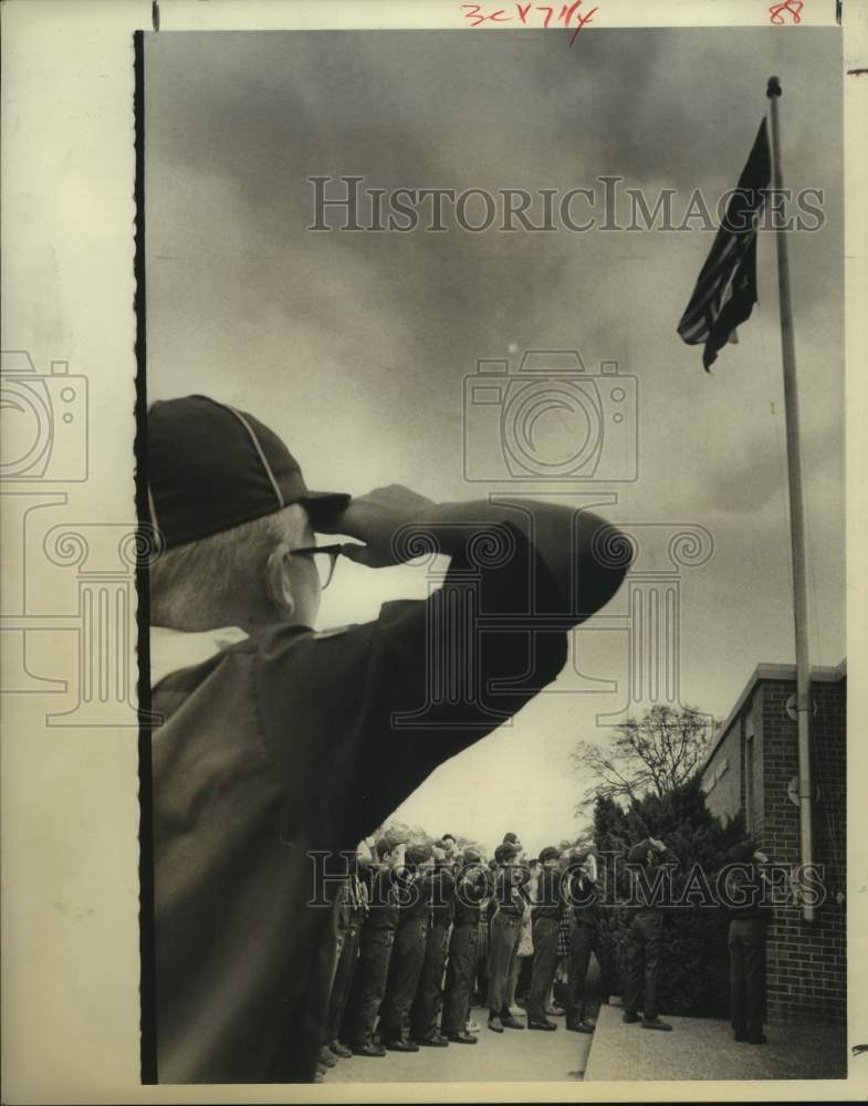 1969 Press Photo Houston School Students and Scout Groups On Veterans Day- Historic Images