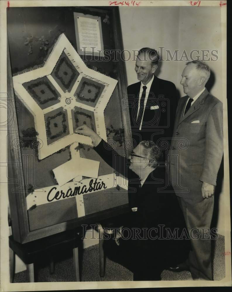 1962 Press Photo Model of museum on display for Washington On The Brazos Park TX- Historic Images