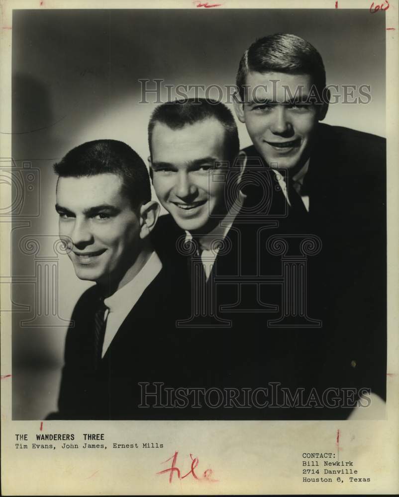 1961 Press Photo Houston based musical trio &quot;The Wanderers Three&quot; - hca57980- Historic Images