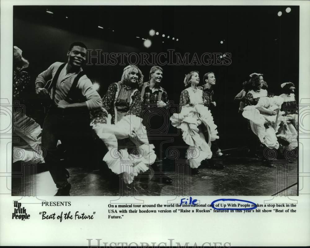 1987 Press Photo Up With People in their hit show &quot;Beat of the &quot;Future&quot;- Historic Images