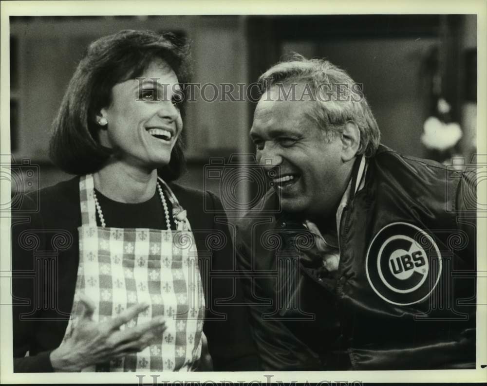 1986 Press Photo Valerie Harper, Carmine Caridi in Scene From "Valerie" on NBC- Historic Images