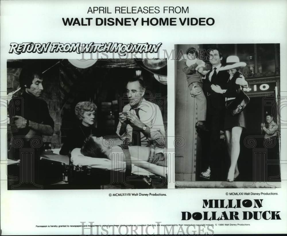 1986 Press Photo Walt Disney Productions to Release Home Videos in April- Historic Images