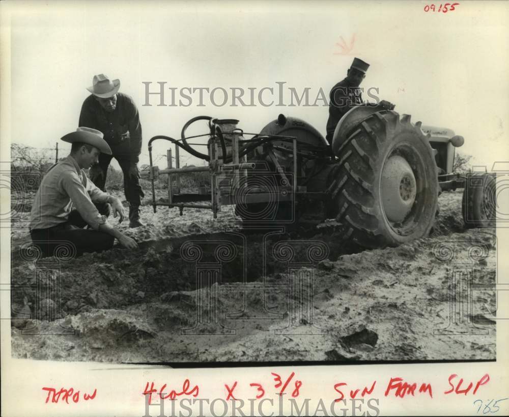 1969 Press Photo Herbicide Test on Watermelon Patch in Hempstead, Texas- Historic Images