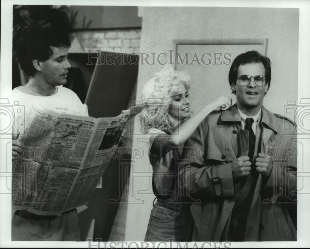 1987 Press Photo Tom Villard, John Billner, Teri Copley &quot;We Got It Made&quot; TV show- Historic Images