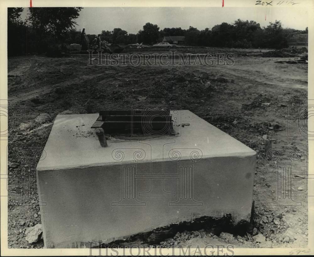 1969 Press Photo City Water well dug and capped, southwest Houston, Texas- Historic Images